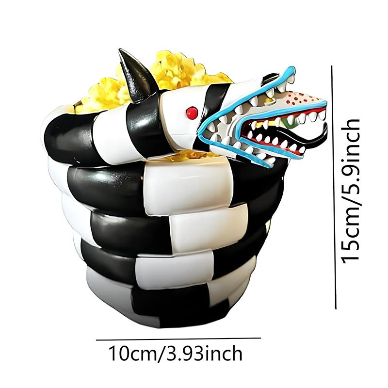 Fun Popcorn Bucket Sandworm Bucket Horror Popcorn Bowl Collectibles Decoration Horror Theme Collectibles Gift