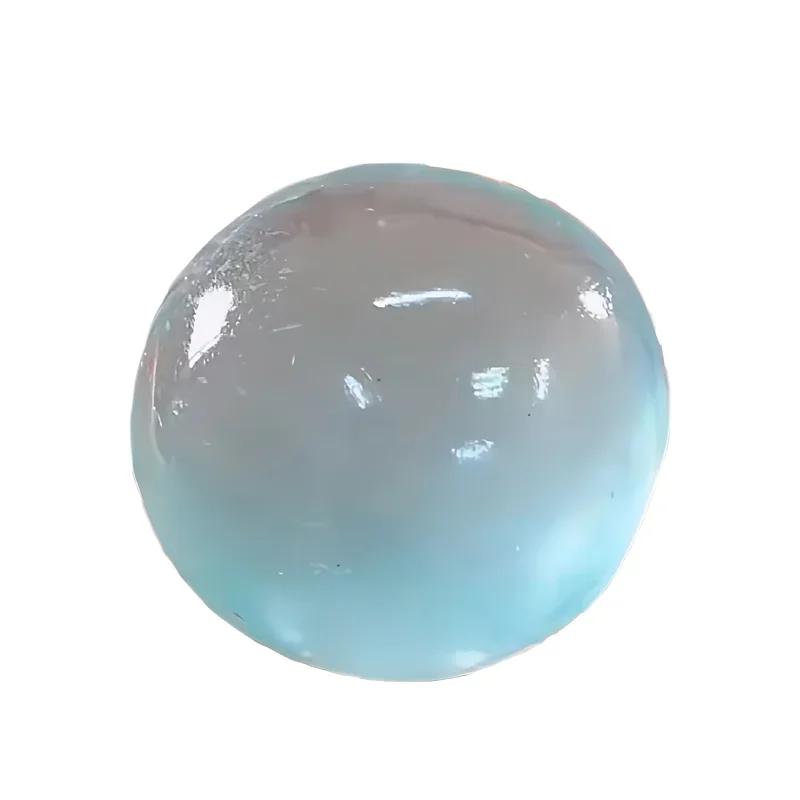 Blue Transparent Maltose Mochi Squishy Toy, Quick Rebound Anti Stress Soft Simulated Ball Fidget Decompression Toy For Kids Adults