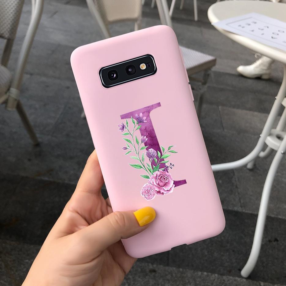 Cute Letters Cover For Samsung Galaxy S10 Plus Case S10 S10e Soft Silicone Phone Back Case For Samsung S10 S10e S10+ Cover Coque