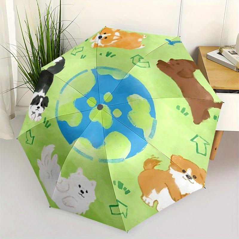 1pc Dog Planet Auto Open/Close Umbrella with One Touch Button,, Windproof Design   Lightweight Portable Umbrella for Women & Men6035