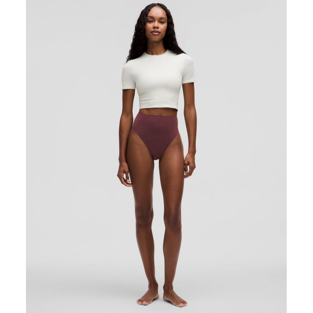 Lululemon Wundermost Ultra Soft Nulu High Waist Thong Underwear Garnet