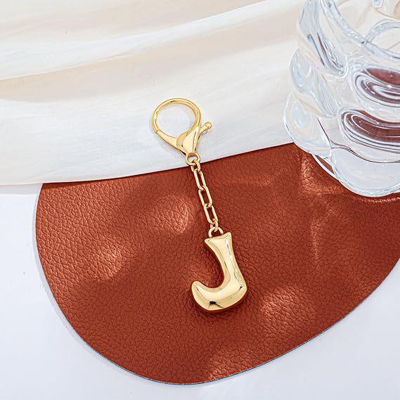 26 Alphabet Keychain: 18K Gold-Plated Pendant - Elegant Niche Design