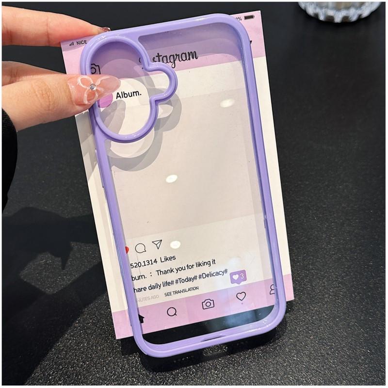 Clear Candy Color Bumper Case For iPhone 16 15 14 13 Mini 12 11 Pro Max XR XS X Plus Soft Bumper Shockproof Hard Back Cover