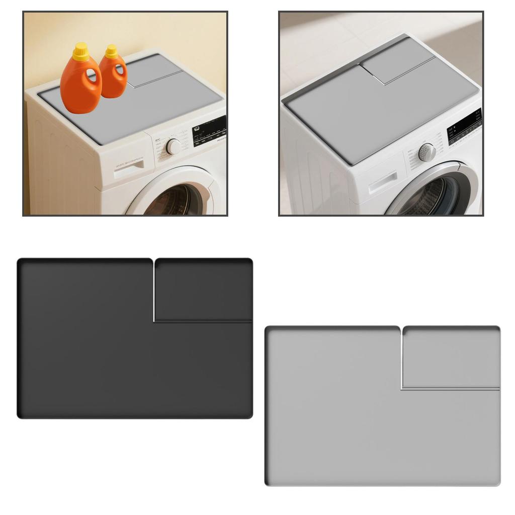 Washing Machine Cover, Protector Washing Machine Cover Pad, Leakproof Reusable Silicone Washer and Dryer for Home Kitchen,
