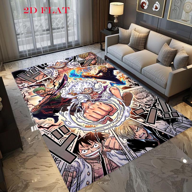 Luffy Poster One Piece Carpet Printing Floor Mats Gift Office Chair Cushion Art