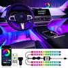 DUOFU365 Car LED Strip Ambient Light for Car Full Color Ambient RGB Color High Music App Remote Control 48SMD Light, Footlights, Lighting, Switching,