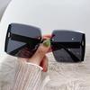 Korean Style Classic Black Big Square Shades Sunglasses for Women Men Fashion Women Sunglasses with Uv Protection