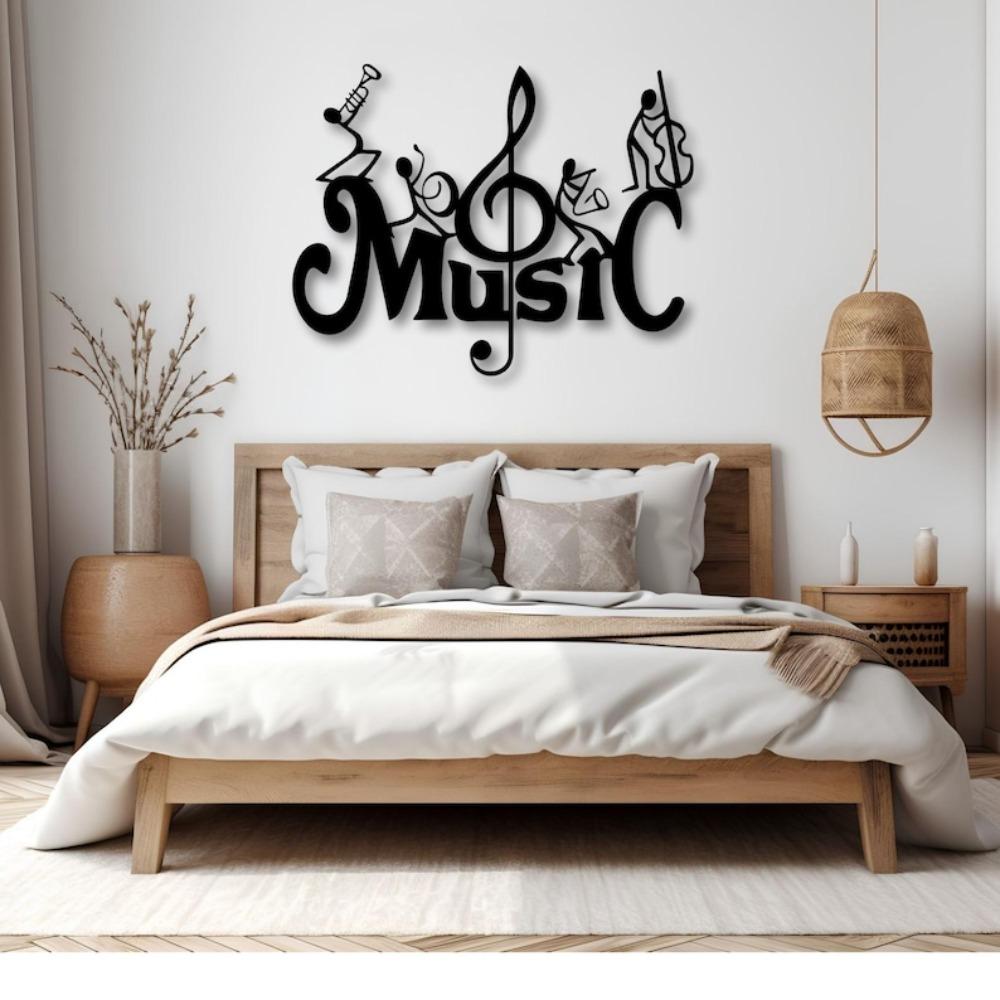 Große Metall-Wandkunst Jazzband Musiker-Silhouette Moderne Musikzimmer-Dekoration Schild Geschenk für Musikliebhaber