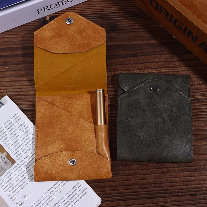 Multifunctional Compact Wallet Bi-Fold Id Card Clip With Pen Minimalist Wallet For Daily Commuting Business And Travel