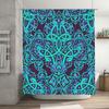 Vintage Paisley Shower CurtainBlue Green Purple Floral Damask Waterproof Home Decor Bathroom Shower Curtain Set 72x84 Inch Black