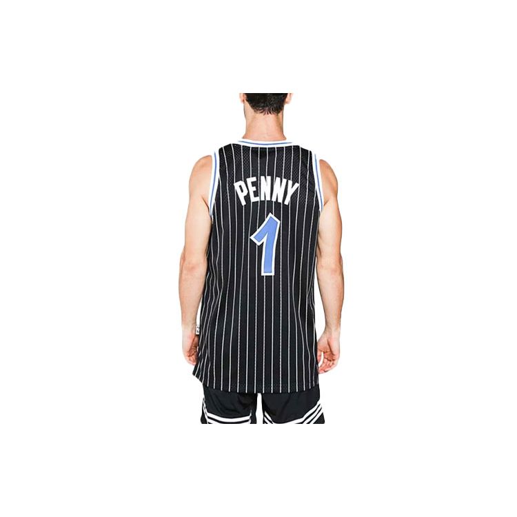 Adidas Orlando Magic Penny Hardaway No. 1 Letter Pattern Casual Basketball Vest Unisex Tops Black M96498