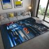 Luxurious Blue Sports Car Area Rug, Non-Slip with Soft Touch & HD Print, Perfect for Living Room, Bedroom, Bar & Kids' Rooms