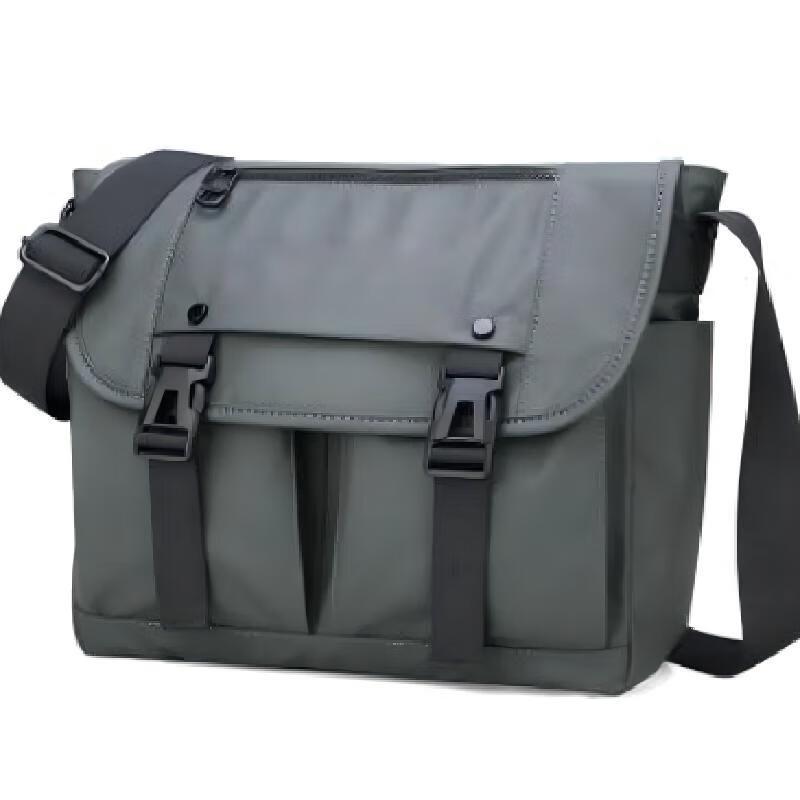 OEING Men's Black Oxford Cloth Shoulder Crossbody Messenger Bag