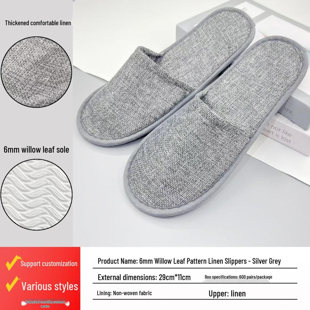 Verdickte Vlies-Einwegpantoffeln für Hotel, B&B, Zuhause, Gäste und Reisen - Waschbar