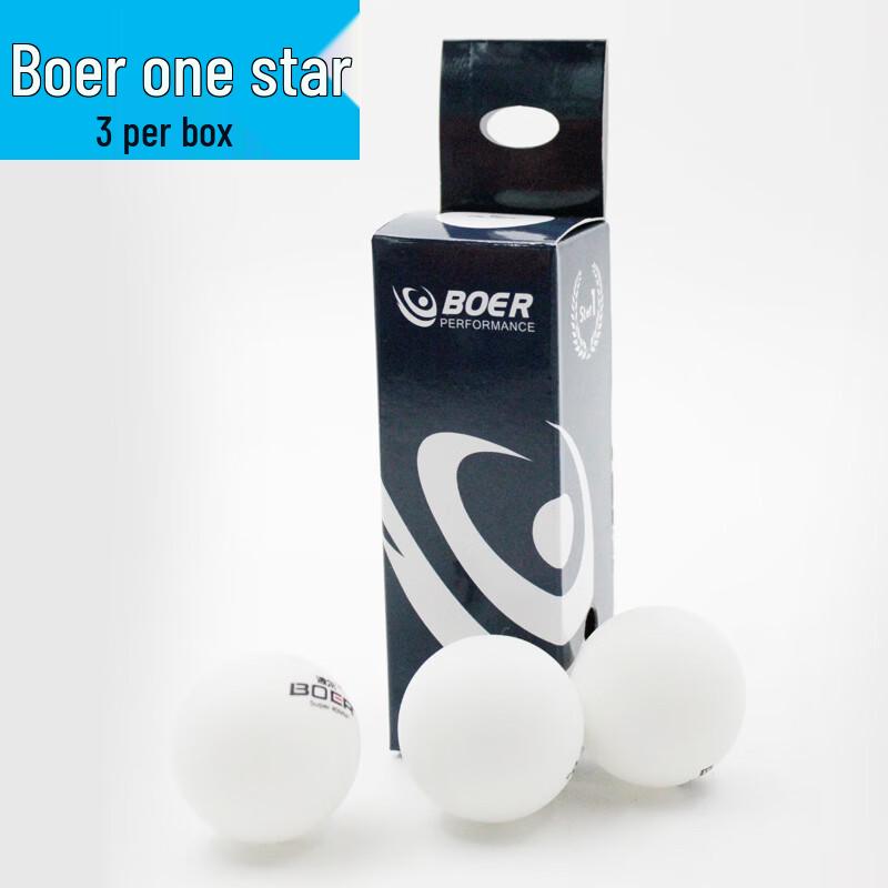 BOER 1-Star Training Table Tennis Balls (6 Count) белый