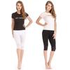 Women's Summer Hollow-Out Embossed 7/10 Length Leggings, Hot Selling Anti-Sheer Safety Base Pants