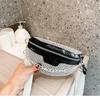 Damen Bunte Diamant Brusttasche Kleine PU-Leder Umhängetasche Halbmond Schultertasche