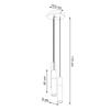 Lampa Wisząca Borigio 3 Gu10 Czarny  Beton Sollux Sl.1081