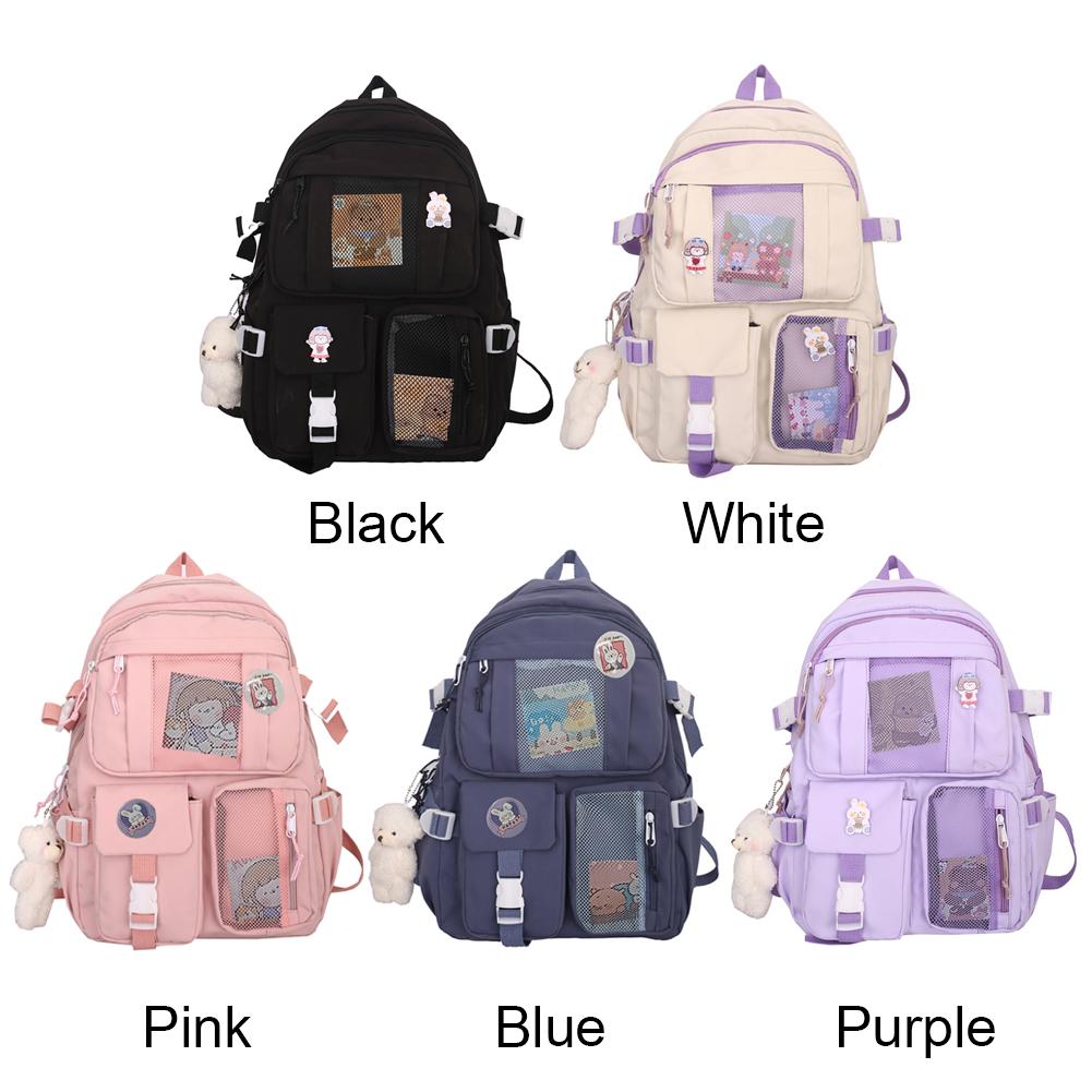 Schulrucksack Leichter Rucksack Tagesrucksack für Reisen Niedlicher Ästhetischer Rucksack Wasserdichte Computertasche mit Mehreren Taschen für Geschenk