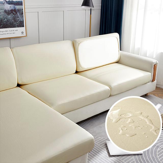Waterproof Pu Leather Sofa Cushion Cover For Living Room Furniture Protector Stretch L-Shaped Corner Armchair Sofa Slipcovers