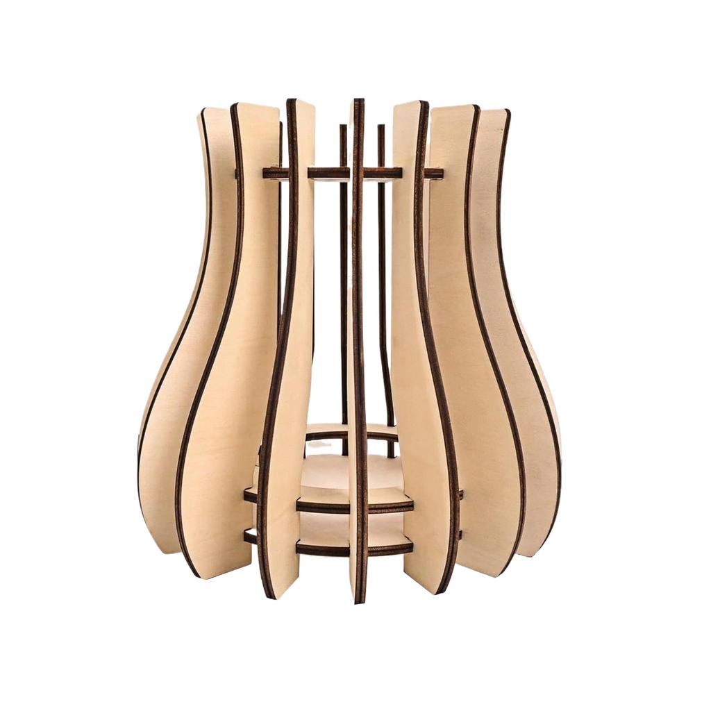 3D Wooden Puzzle Vase for Flowers Vase Bouquet Building Set DIY Wooden Puzzle Craft Hobbies Kit Home Bedroom Decor Gift
