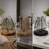 Napkin Holder with Leaf Frame Sturdy Iron Space-Saving