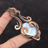 Owyhee Blue Opal Pendant Copper Wire Wrapped Gemstone Pendant Handmade Pendant Copper Jewelry Stylish Pendant Gift For Mom Wire Wrap Jewelry