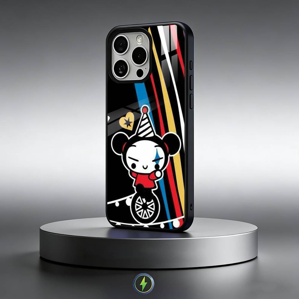 Cute Cartoon Pucca Garu Phone Case For iPhone17,16,15,14,13,12,11 Plus,Pro Max Magnetic For Magsafe Wireless Charging