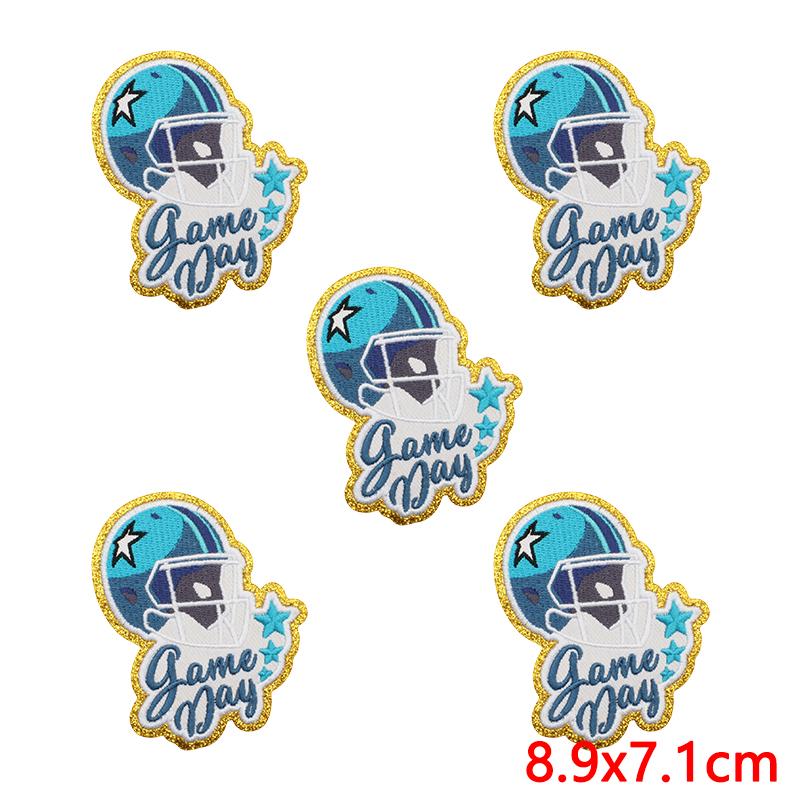 10pcs Wholesale Rugby Love Patches On Clothes Applique Diy Greet Towel Embroidery Iron On Patches For Clothing Sew Stickers 