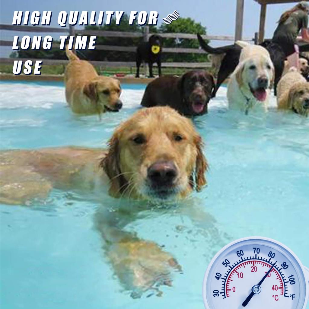 Floating Pool Mechanical Thermometer with String Water Temperature Thermometer with Accurate Temperature Readings Perfect for Outdoor and Indoor
