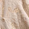 Women's Bohemian Hollow Knit Cardigan - Cotton Short-Sleeve, Lightweight for Spring/Summer