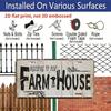 2D Flat 1pc Vintage Metal Aluminum Sign Decoration | Welcome To Our Farmhouse, 12'' × 6'' Retro Sign, Outdoor Plaque & Wall Art for Farmhouse, Porch