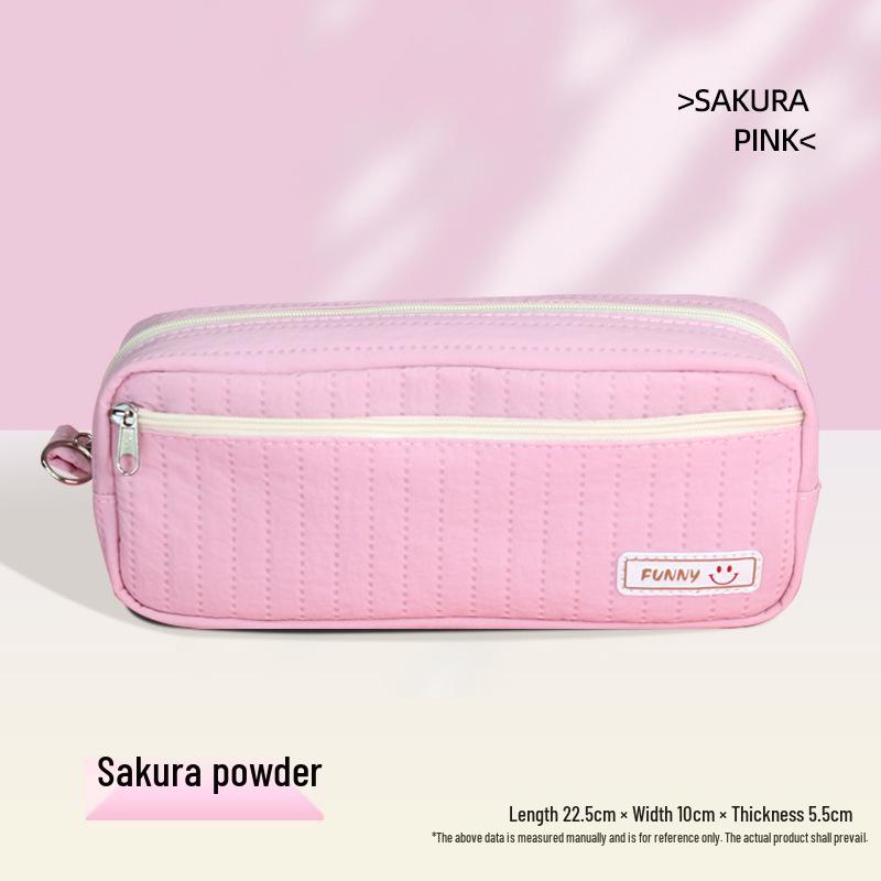 Korean Style Multi-Layer Large Capacity Pencil Case - High Appearance Composite Fabric for Students and Office Supplies