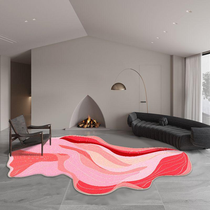 Irregular Shape Living Room Carpet Modern Decoration Home Large Area Rugs Bedroom Bedside Short Velvet Washable Floor Mat Soft