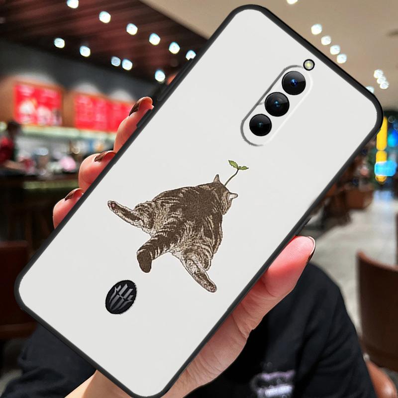 Minimalistisches Katzen-Case für ZTE Nubia Red Magic 11 10 8 9 8S 9S 10S Pro Plus 10 Air 5G 6R 6 7 6S 7S Pro Hülle