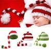 Strickmütze für Baby Warm und gemütlich Weihnachts-Beanie-Mütze Winddichte warme Mütze 6-12M Säuglinge Foto-Requisiten Kopfbedeckung