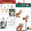5-7CM Mixing 3D Glitter Star Ornaments Christmas Tree Hanging Pendant 2025 Xmas Decoration Home New Year Party Gift Navidad