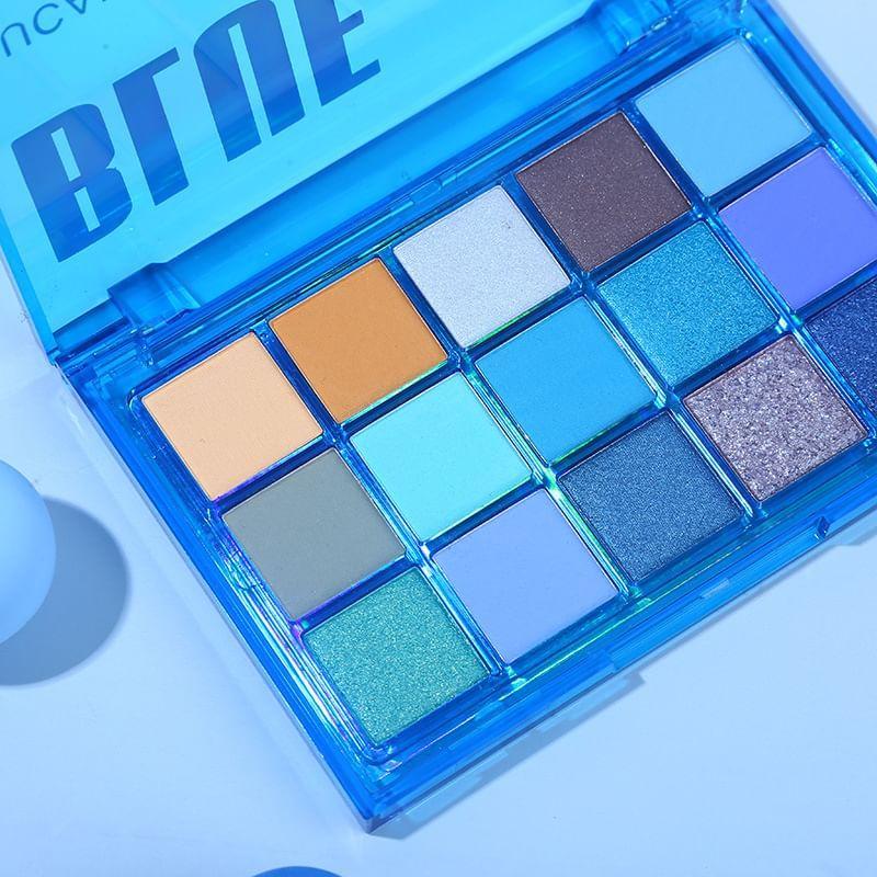 UCANBE - Paleta de Sombras de Ojos Blue Tonic de 15 Colores