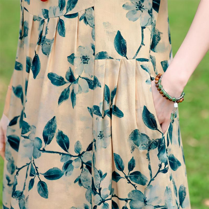 Summer Casual Women's Dresses Vintage Clothes Plus Size Short Sleeve Elegant Long Dress
