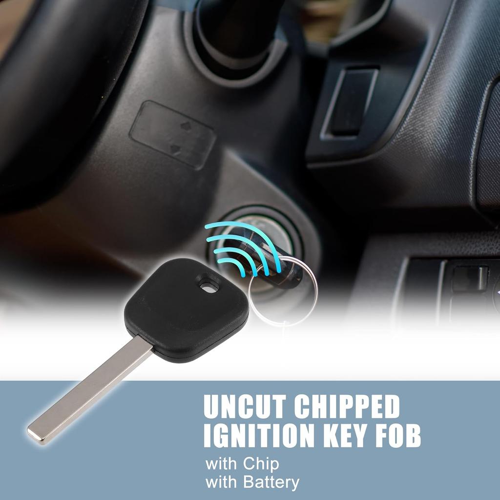 Uncut Chipped Ignition Key Fob for Chevrolet Camaro 2010-2016 Reusable | Transponder Chip Key 1 Pcs for Chevrolet Suburban 2015-2022