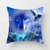 Home Decor Wildlife Print Cushion Cover Wolf King Photo Pillow Cover Home Sofa Decoration Pillowcase X