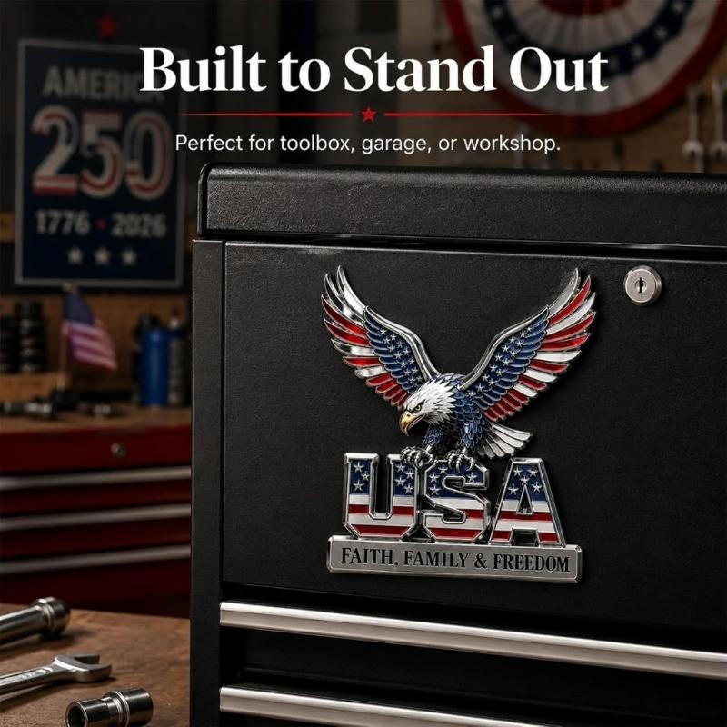 Removable Metal Vehicle Sticker 250th Anniversary Patriotic Decals Perfect For Long Term Or Temporary Decoration