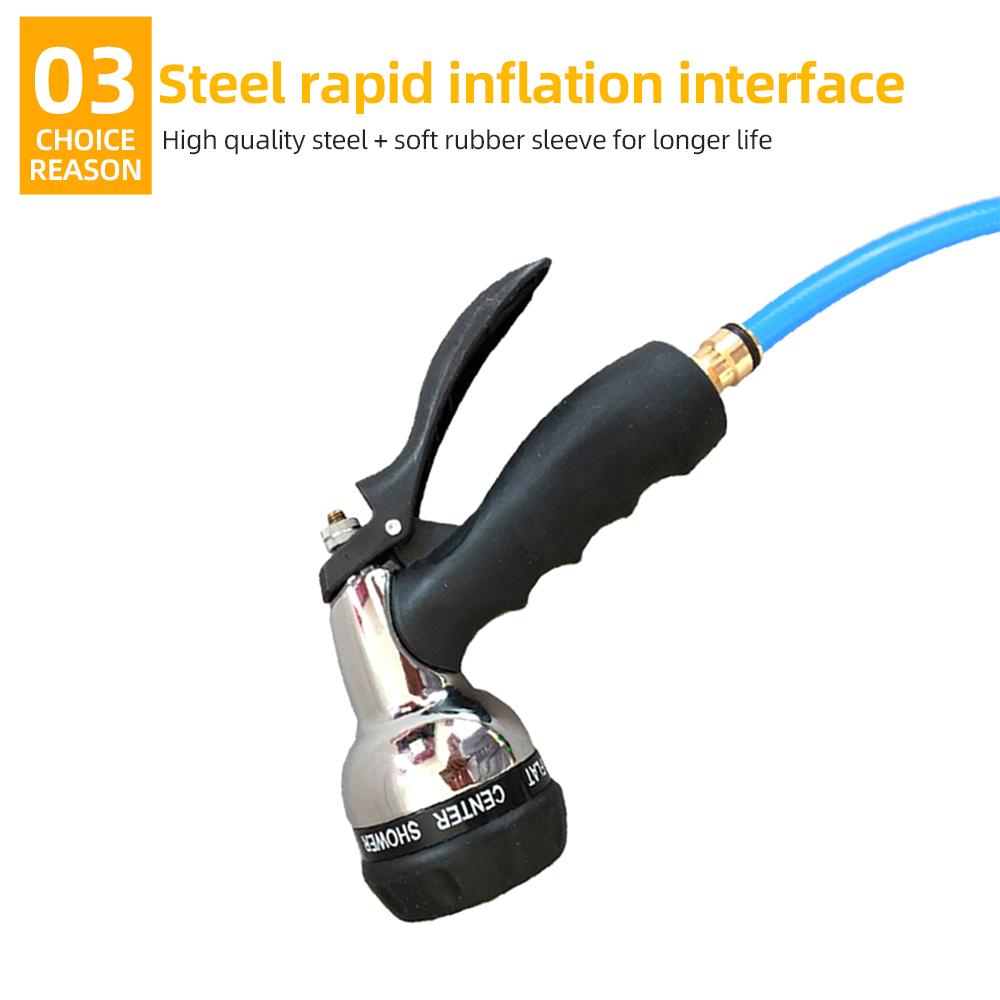 Retractable Garden Hose Reel 33ft Wall Mounted Hose Reel with 6-Function Sprayer Nozzle 180 Degrees   Bracket Automatic Rewind Storage Hose Reel