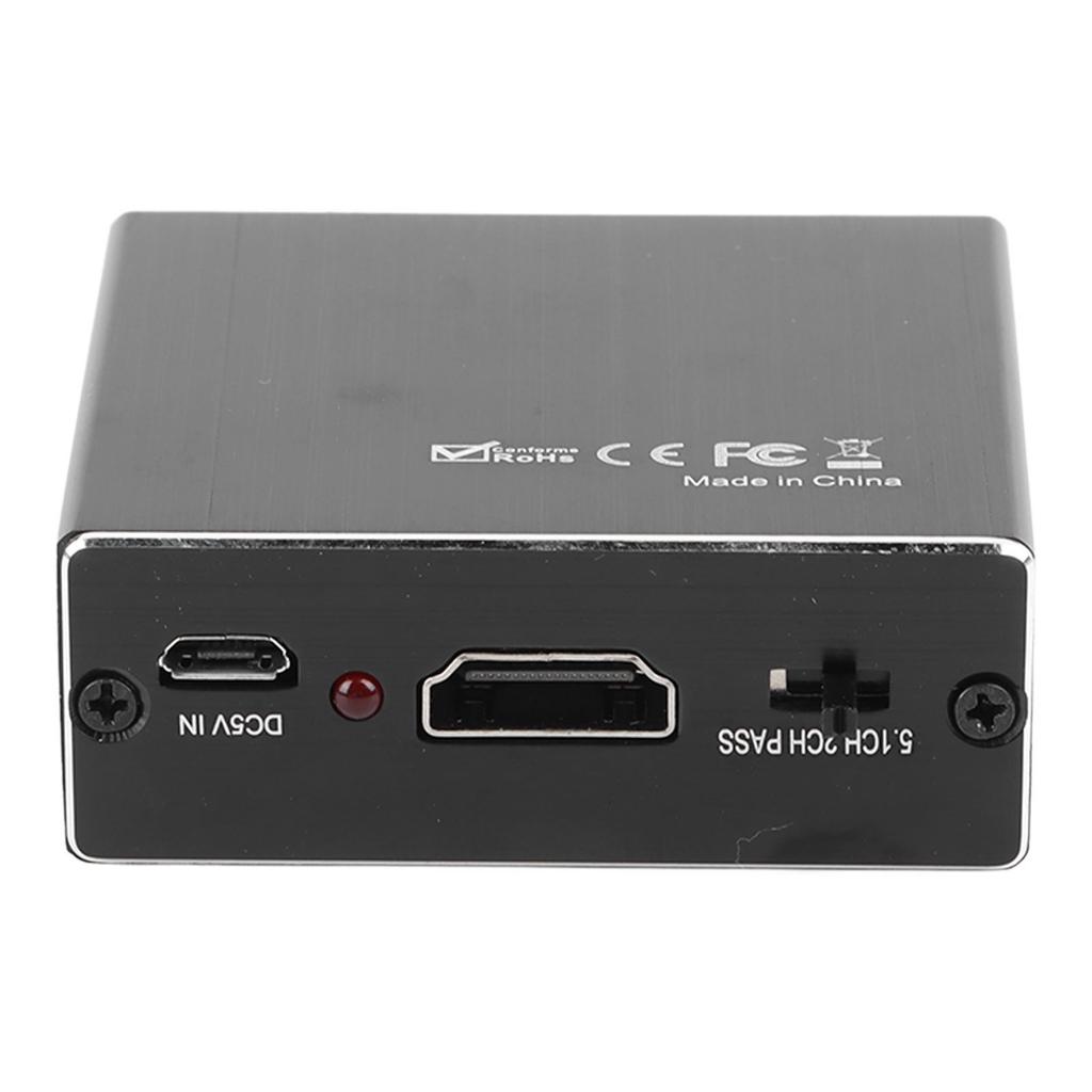 HD Multimedia Interface Splitter 3.5mm Sound Interface 5.1 Channel Signal Extractor Converter for