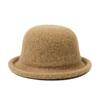 Rolled Bowler Hat Women's Winter Fashion Straw Hat Knitted Pot Hat Japanese Casual Versatile Bucket Hat