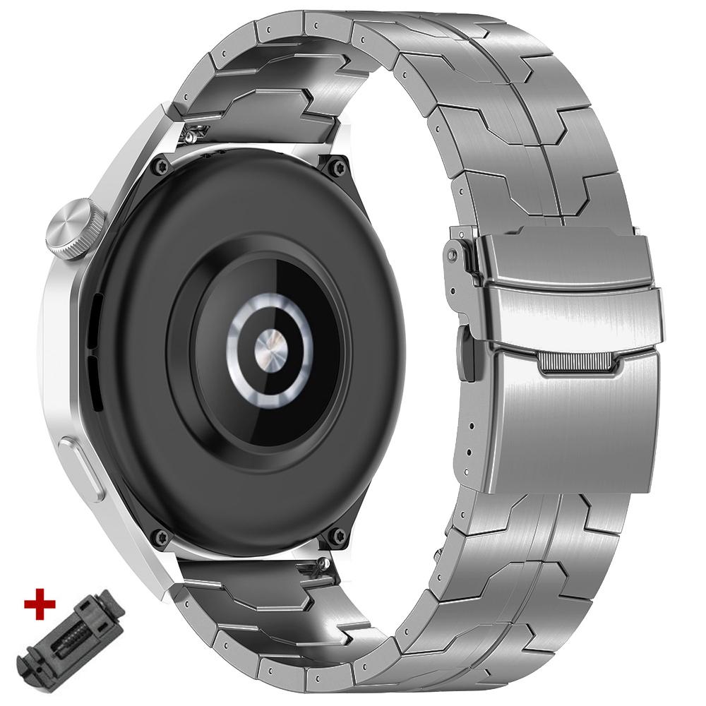

22-миллиметровый титановый ремешок для Huawei Watch 4 Pro GT3 Pro GT4 46 мм Деловая лента для Samsung Watch 3 45 мм Для Amazfit GTR 47 мм Браслет For Huawei Watch 4 серебряный