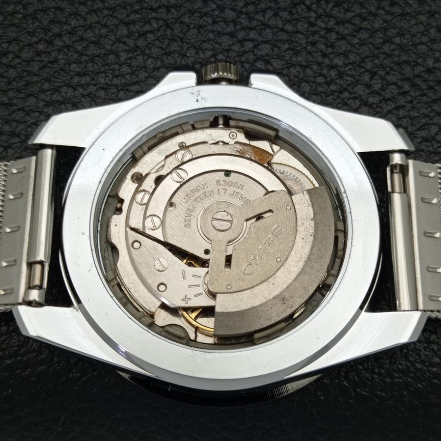 MĘSKI ODNOWIONY SEIKO 5 JAPAN 6309A AUTOMATYCZNY CZERWONY ZEGAREK NA RĘKĘ a426508-2