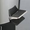 Stainless Steel Trash Can Silent Ergonomic Handle Kitchen Garbage Can with Antislip Footrest for