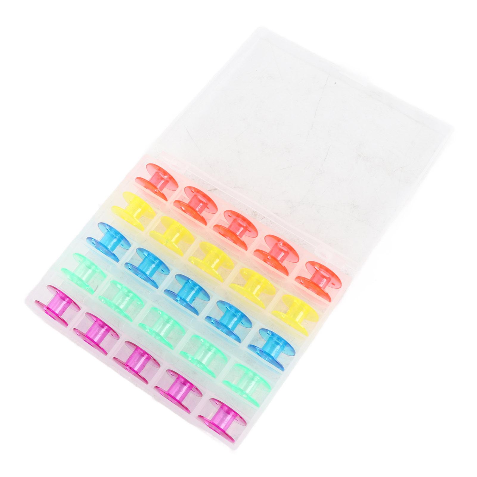 

Шпульки для швейной машины Пластиковые Цветные Вышивальные шпульки с Коробкой для хранения для Шитья Квилтинга