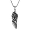 Retro Double Dragon War God Cross Pendant Necklace with Inlaid Diamond - Titanium Steel Jewelry